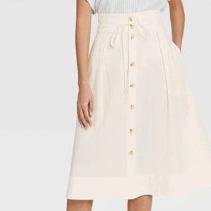 A New Day linen midi skirt, NWOT Women's L